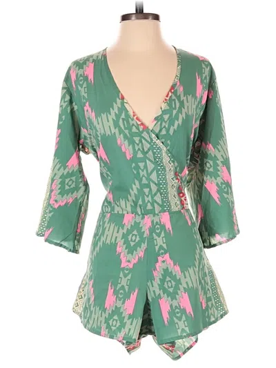 Pre-owned Elan Romper In Green