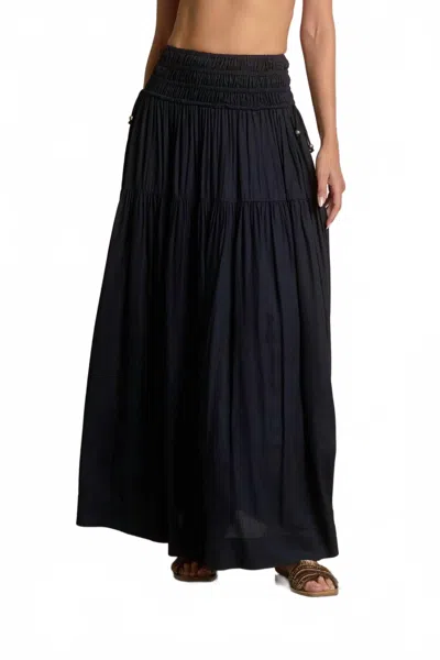 Elan Rory Maxi Skirt In Black