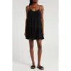 Elan Ruffle Trim Cover-up Dress In Black
