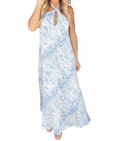 Elan Sahara Maxi Dress In Blue