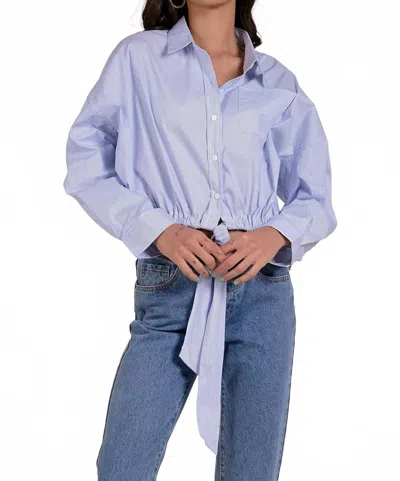 Elan Sailor Long Sleeve Top In Blue Stripe