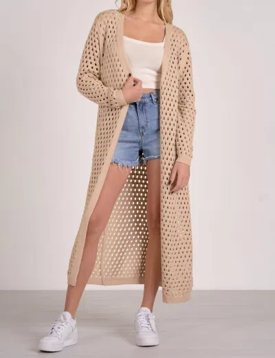 Elan Sandy Long Cardigan In Multi