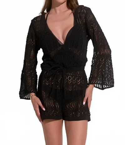 Elan Sara Romper Coverup In Black