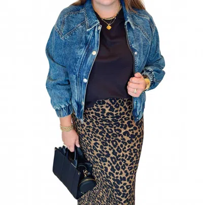 Elan Sarah Denim Jacket In Blue