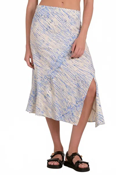 Elan Selma Midi Skirt In Blue Sahara In Multi