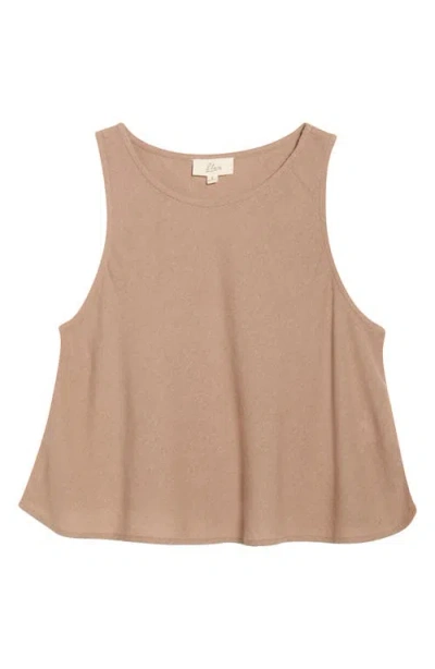 Elan Semisheer Cover-up Tank In Brown