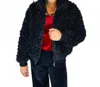 Elan Sherpa Bomber Jacket In Black In Black