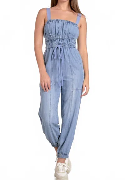 Elan Shiloh Denim Jumpsuit - Plus In Blue