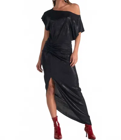 Elan Shimmer On Me Midi Dress In Black