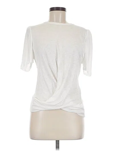 Pre-owned Elan Short Sleeve Top Ivory Cowl Neck Tops