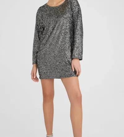 Elan Silver Sequin Mini Dress