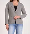 Elan Single Button Front Sweater Blazer In Grey In Gray