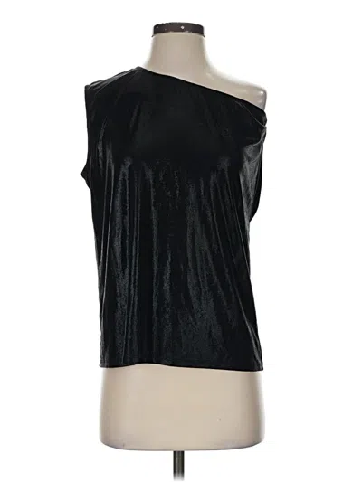 Pre-owned Elan Sleeveless Blouse In Black