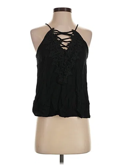 Pre-owned Elan Sleeveless Blouse In Black