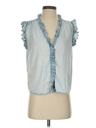 Pre-owned Elan Sleeveless Blouse In Blue