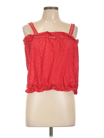 Pre-owned Elan Sleeveless Blouse In Red