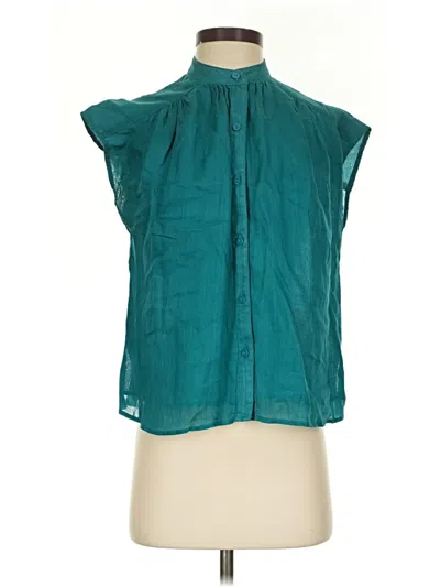 Pre-owned Elan Sleeveless Blouse In Teal