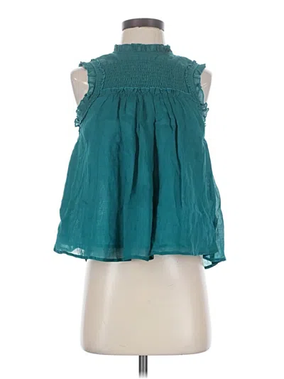 Pre-owned Elan Sleeveless Blouse In Teal
