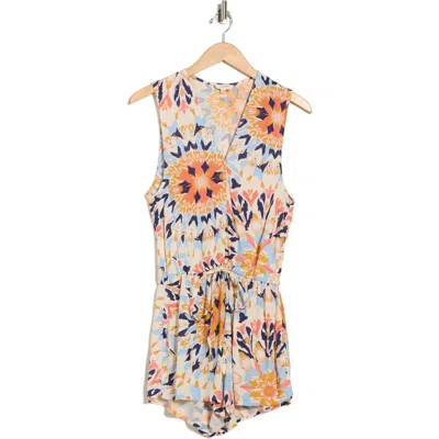 Elan Sleeveless Cover-up Romper In Multi