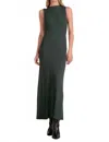 Elan Sleeveless Crewneck Maxi Dress In Fern In Multi