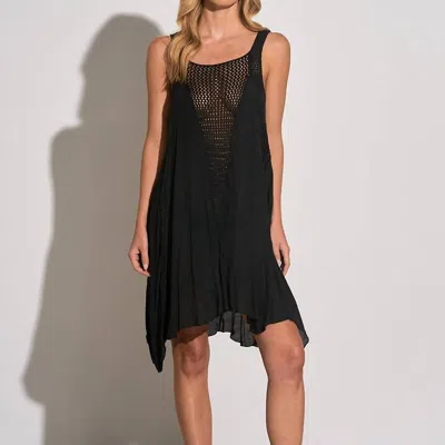 Elan Sleeveless Crochet Dress In Black