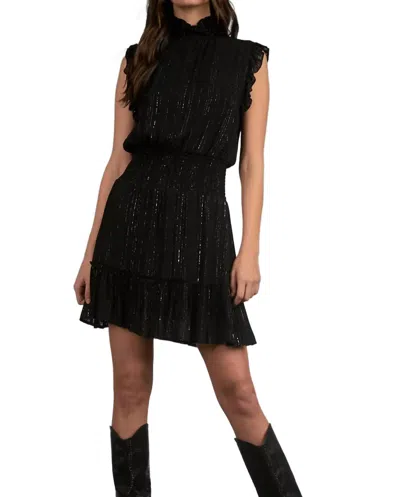 Elan Sleeveless Jazz Mini Dress In Black/silver