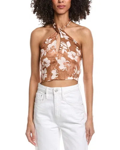 Elan Sleeveless Top In Brown