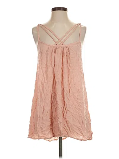 Pre-owned Elan Sleeveless Top Pink Halter Neckline Tops