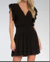 Elan Smock Waist Dress In Black In Black
