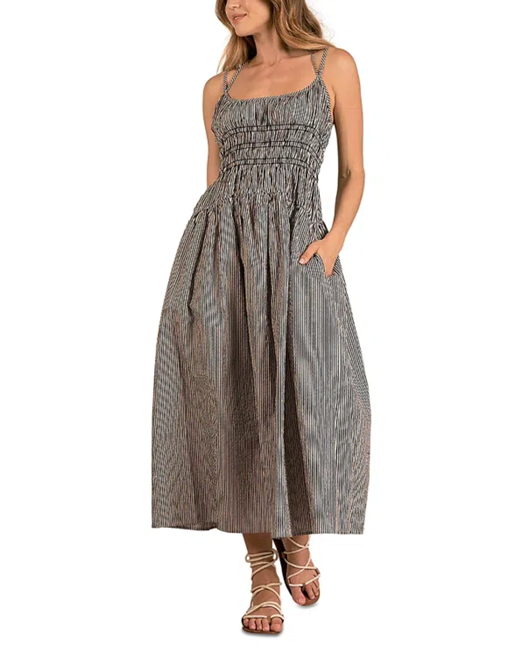 green maxi dress with flowers Manoella Floral Maxi Dress in Green