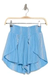 Elan Smocked Waist Faux Wrap Cover-up Shorts In Multi