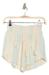 Elan Smocked Waist Faux Wrap Cover-up Shorts In Multi