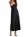 Elan Spaghetti Strap Maxi Dress In Black