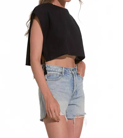 Elan Sophia Tee In Black In Blue