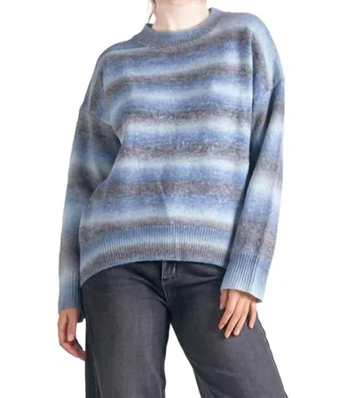 Elan Space Dye Crew Neck In Blue