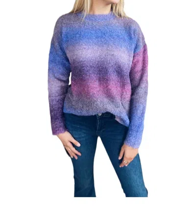 Elan Space Dye Sweater In Blue In Multi