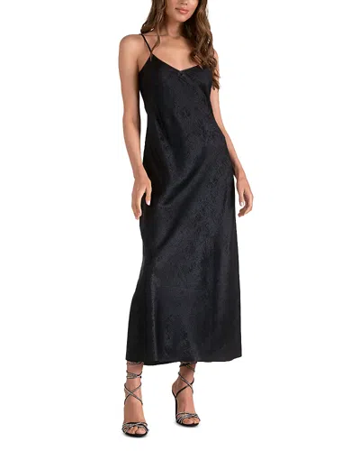 Elan Spaghetti Strap Maxi Dress In Black