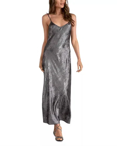 ELAN SPAGHETTI STRAP MAXI DRESS IN SILVER