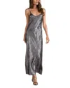 Elan Spaghetti Strap Maxi Dress In Silver