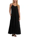 Elan Spaghetti Strap Maxi Swim Cover-up Dress In Black