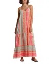 Elan Spaghetti Strap Maxi Swim Cover-up Dress In Multi