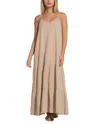 Elan Spaghetti Strap Maxi Swim Cover-up Dress In Sand
