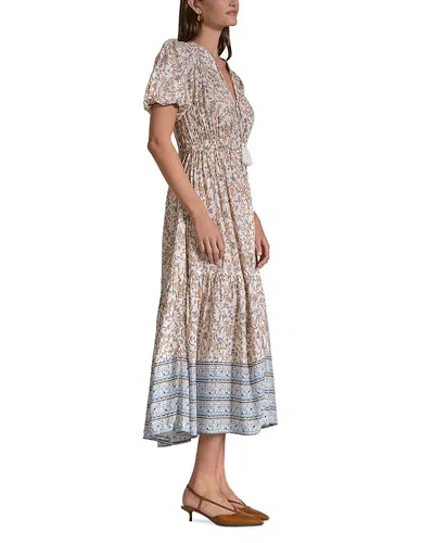 Elan Split Neck Maxi Dress In Neutral