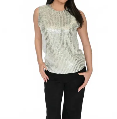 Elan Starlight Tank Top In White In Multi