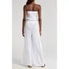 Elan Strapless Cover-up Jumpsuit In White