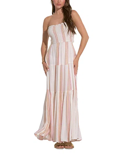 Elan Strapless Maxi Swim Cover-up Dress In Multi