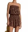 Elan Kellie Romper In Brown In Brown