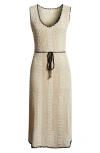 Elan Stripe Cotton Blend Midi Cover-up Dress
