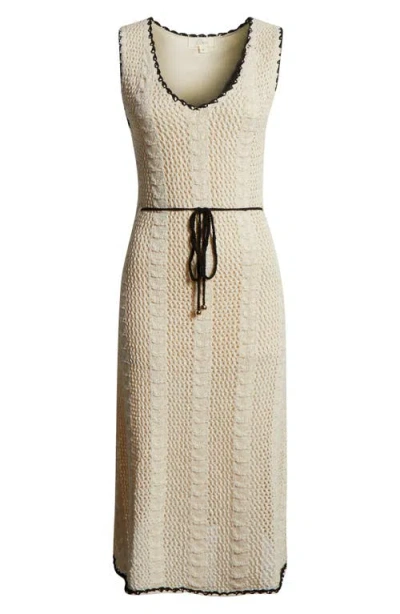 Elan Stripe Cotton Blend Midi Cover-up Dress