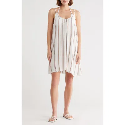Elan Stripe Cover-up Dress In Gold